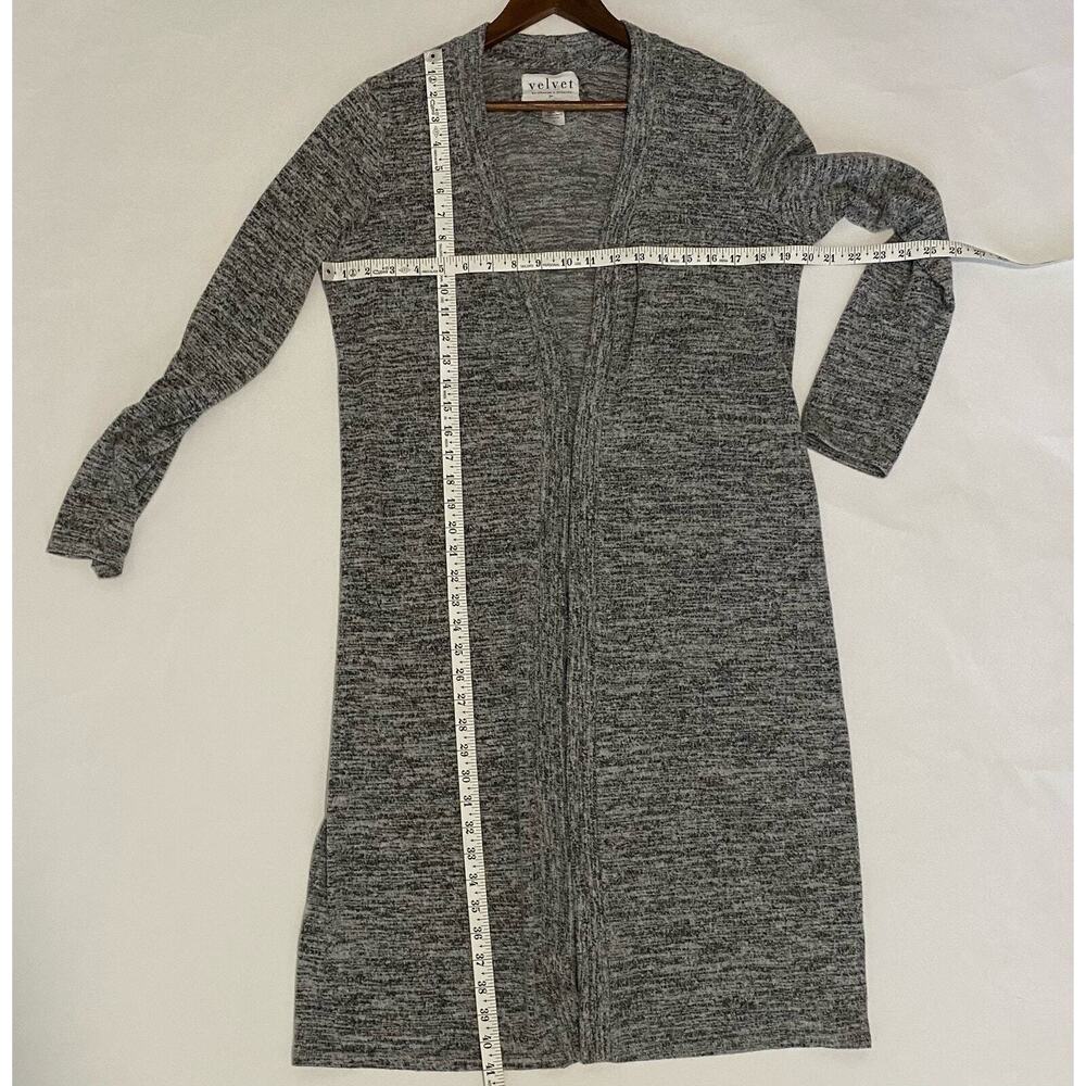 Velvet by Graham & Spencer Anthropologie Gray Duster Cardigan Womens L Long - Picture 4 of 5